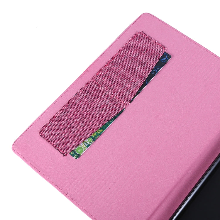 For Lenovo Tab M10 Horizontal Flip TPU + Fabric PU Leather Protective Case with Name Card Clip(Black) - Lenovo by buy2fix | Online Shopping UK | buy2fix