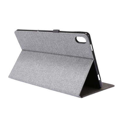 For Lenovo Tab P11 Horizontal Flip TPU + Fabric PU Leather Protective Case with Name Card Clip(Red) - Lenovo by buy2fix | Online Shopping UK | buy2fix
