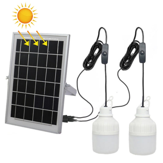 SNF-0092 3W White Light Solar Lantern Lighting Bulb Outdoor IP44 Waterproof LED One for Two Lighting System Split Garden Lamp, Length:10m - Solar Lights by buy2fix | Online Shopping UK | buy2fix