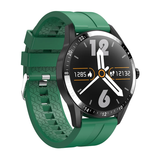 G20 1.3 inch IPS Color Screen IP67 Waterproof Smart Watch, Support Blood Oxygen Monitoring / Sleep Monitoring / Heart Rate Monitoring, Style: Silicone Strap(Green) by buy2fix