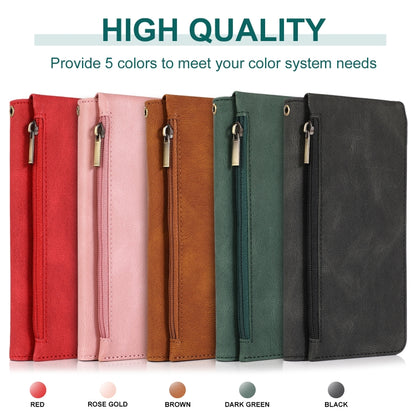 For Samsung Galaxy S21 Ultra 5G Skin-feel Crazy Horse Texture Zipper Wallet Bag Horizontal Flip Leather Case with Holder & Card Slots & Wallet & Lanyard(Brown) - Galaxy S21 Ultra 5G Cases by buy2fix | Online Shopping UK | buy2fix