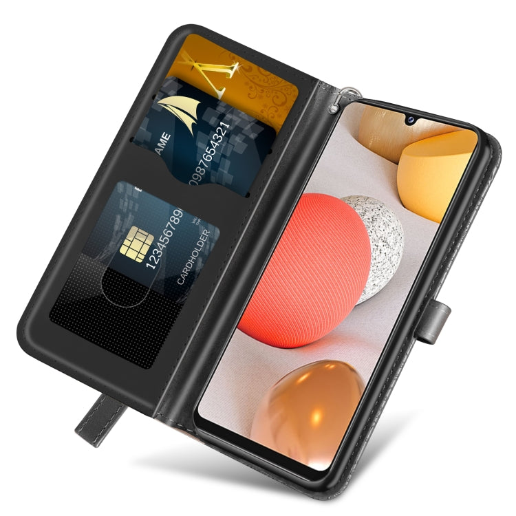 For Samsung Galaxy A12 Life of Tree Embossing Pattern Horizontal Flip Leather Case with Holder & Card Slot & Wallet & Photo Frame & Lanyard(Black) by buy2fix