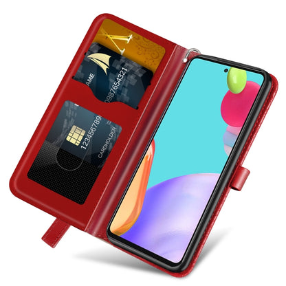 For Samsung Galaxy A52 5G / 4G Life of Tree Embossing Pattern Horizontal Flip Leather Case with Holder & Card Slot & Wallet & Photo Frame & Lanyard(Red) by buy2fix