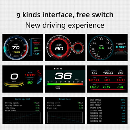 F9 OBD2 Car HUD Head-up Display Speed / Water Temperature / Voltage Display by buy2fix