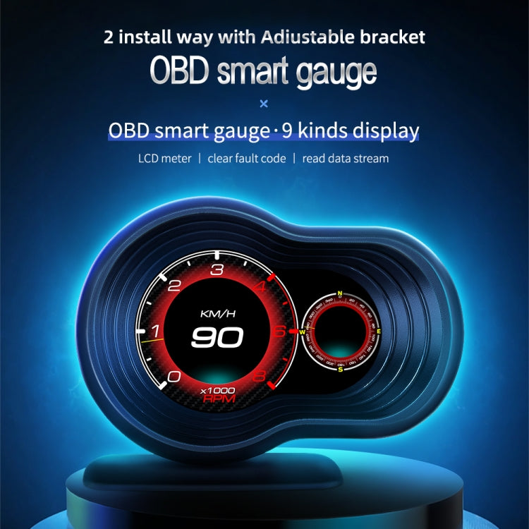 F9 OBD2 Car HUD Head-up Display Speed / Water Temperature / Voltage Display by buy2fix