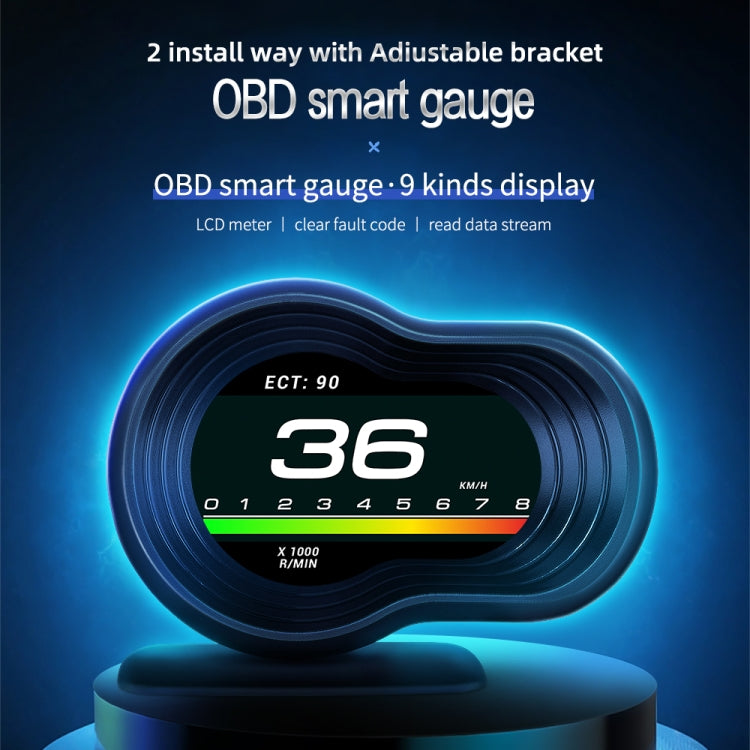 F9 OBD2 Car HUD Head-up Display Speed / Water Temperature / Voltage Display by buy2fix