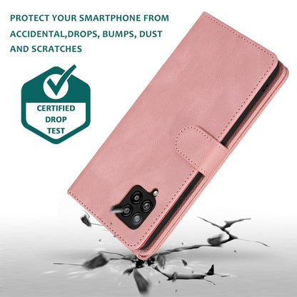 For Samsung Galaxy A42 5G Skin-feel Crazy Horse Texture Zipper Wallet Bag Horizontal Flip Leather Case with Holder & Card Slots & Wallet & Lanyard(Rose Gold) by buy2fix