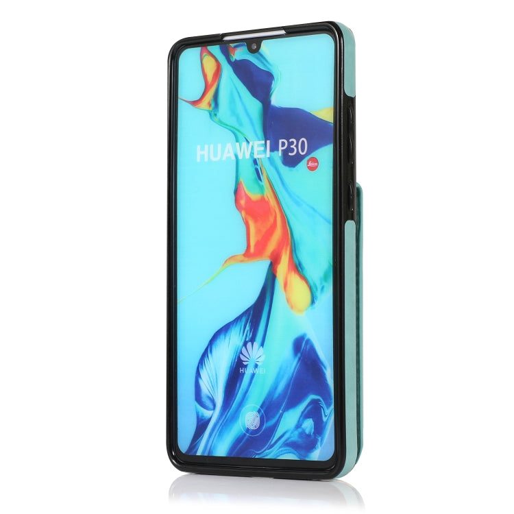 For Huawei P30 Solid Color PC + TPU Protective Case with Holder & Card Slots(Green) - Huawei Cases by buy2fix | Online Shopping UK | buy2fix