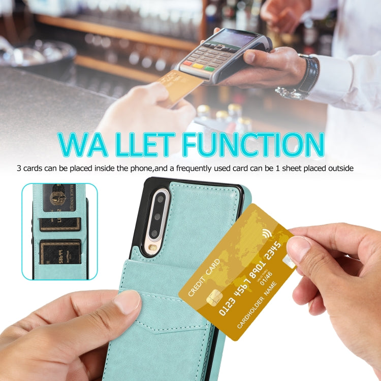 For Huawei P30 Solid Color PC + TPU Protective Case with Holder & Card Slots(Green) - Huawei Cases by buy2fix | Online Shopping UK | buy2fix