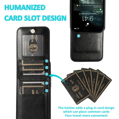 For iPhone 12 mini Solid Color PC + TPU Protective Case with Holder & Card Slots (Black) - iPhone 12 mini Cases by buy2fix | Online Shopping UK | buy2fix