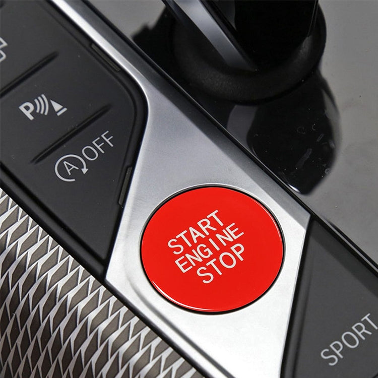 Car Carbon Fiber One-button Start Decorative Sticker for BMW 3 Series / G20 / G05 / G06 / G07 / G14 / G29 / F40 / F44(Red) by buy2fix