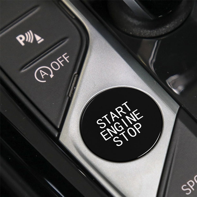 Car Carbon Fiber One-button Start Decorative Sticker for BMW 3 Series / G20 / G05 / G06 / G07 / G14 / G29 / F40 / F44(Black) by buy2fix