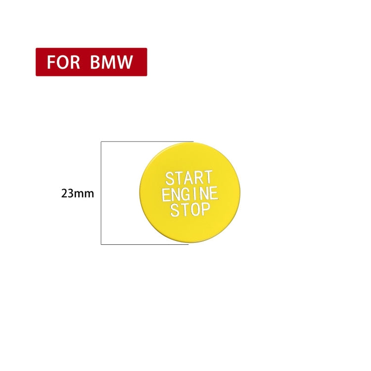 Car Carbon Fiber One-button Start Decorative Sticker for BMW 3 Series / G20 / G05 / G06 / G07 / G14 / G29 / F40 / F44(Yellow) by buy2fix
