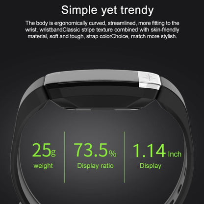 T1S 1.14 inch Screen IP67 Waterproof Smart Bracelet, Support Blood Oxygen Monitoring / Body Temperature Monitoring / Heart Rate Monitoring(Black) by buy2fix