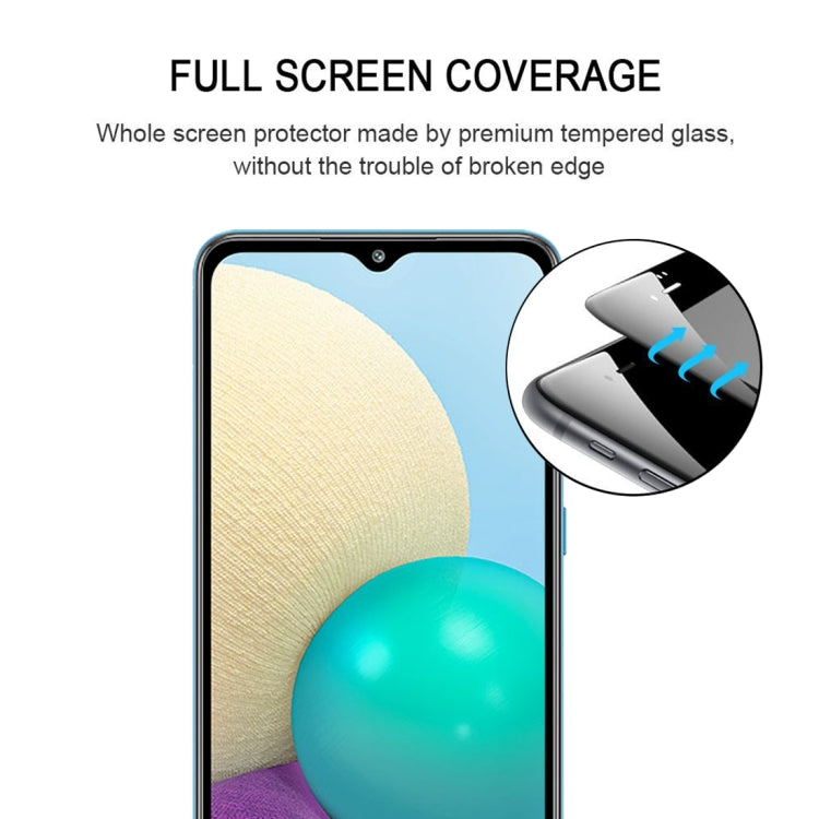 For Samsung Galaxy A02 Full Glue Full Screen Tempered Glass Film - Galaxy Tempered Glass by buy2fix | Online Shopping UK | buy2fix