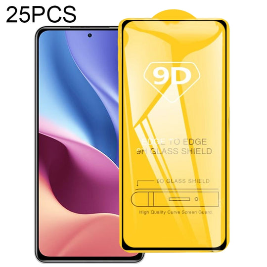 For Xiaomi Black Shark 5 /  5 RS / 5 Pro / Redmi K40 / K40S 25 PCS 9D Full Glue Full Screen Tempered Glass Film