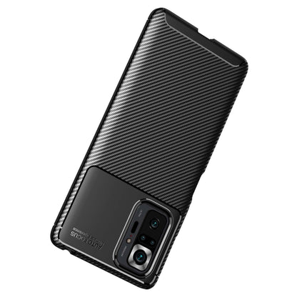 For Xiaomi Redmi Note 10 Pro / Note 10 Pro Max Carbon Fiber Texture Shockproof TPU Case(Black) - Xiaomi Cases by buy2fix | Online Shopping UK | buy2fix