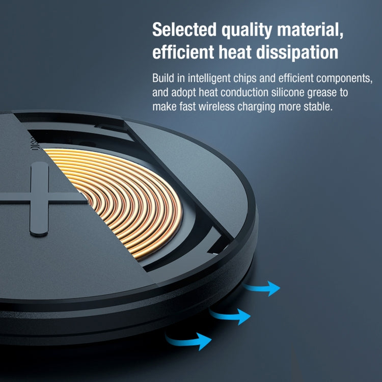 NILLKIN MC026 Portable Button Fast Charging Wireless Charger(Black) by NILLKIN