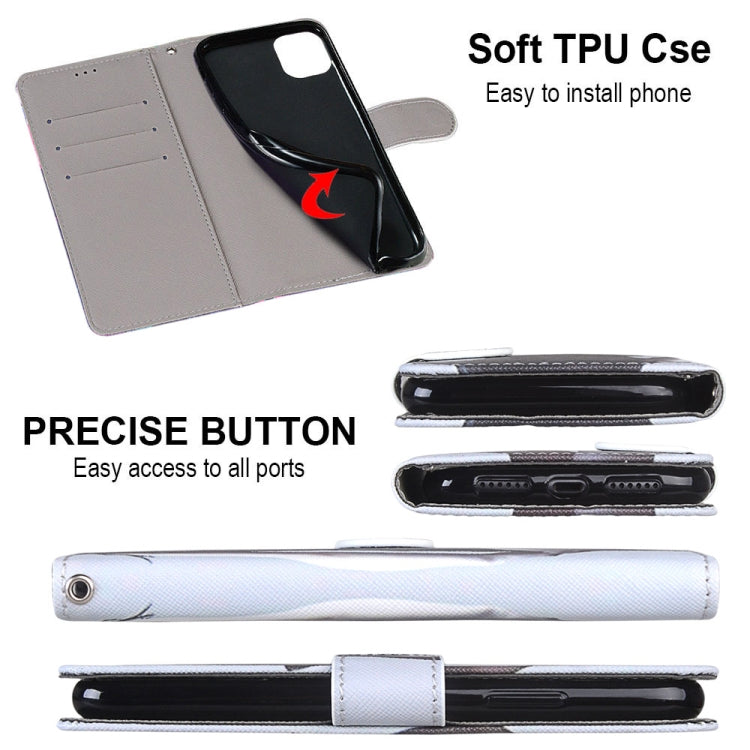 For Samsung Galaxy A12 / M12 Coloured Drawing Cross Texture Horizontal Flip PU Leather Case with Holder & Card Slots & Wallet & Lanyard(Upskirt) by buy2fix