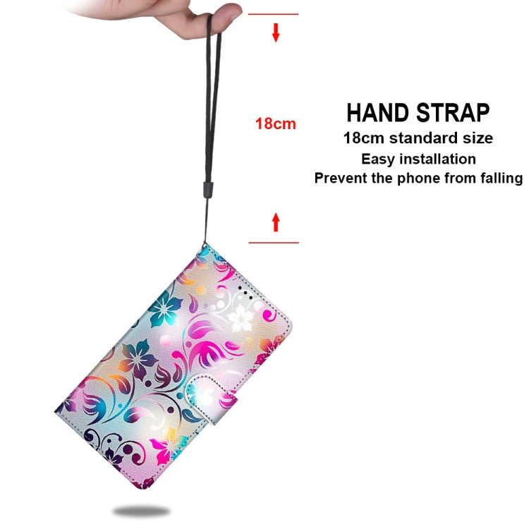 For Samsung Galaxy A12 / M12 Coloured Drawing Cross Texture Horizontal Flip PU Leather Case with Holder & Card Slots & Wallet & Lanyard(Gradient Colorful Flower) by buy2fix