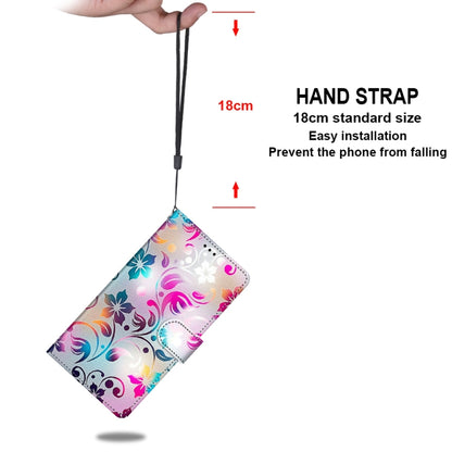 For Samsung Galaxy A12 / M12 Coloured Drawing Cross Texture Horizontal Flip PU Leather Case with Holder & Card Slots & Wallet & Lanyard(Gradient Colorful Flower) by buy2fix