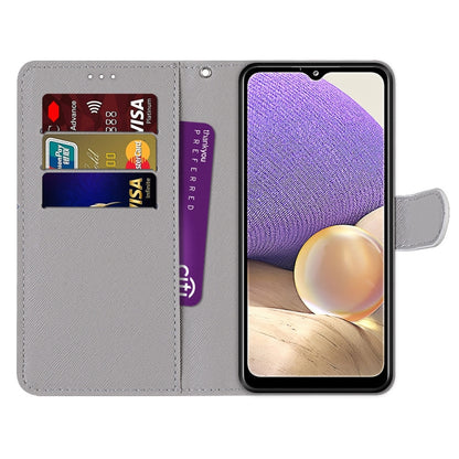 For Samsung Galaxy A32 5G Coloured Drawing Cross Texture Horizontal Flip PU Leather Case with Holder & Card Slots & Wallet & Lanyard(Green Lemon) - Motorola Cases by buy2fix | Online Shopping UK | buy2fix