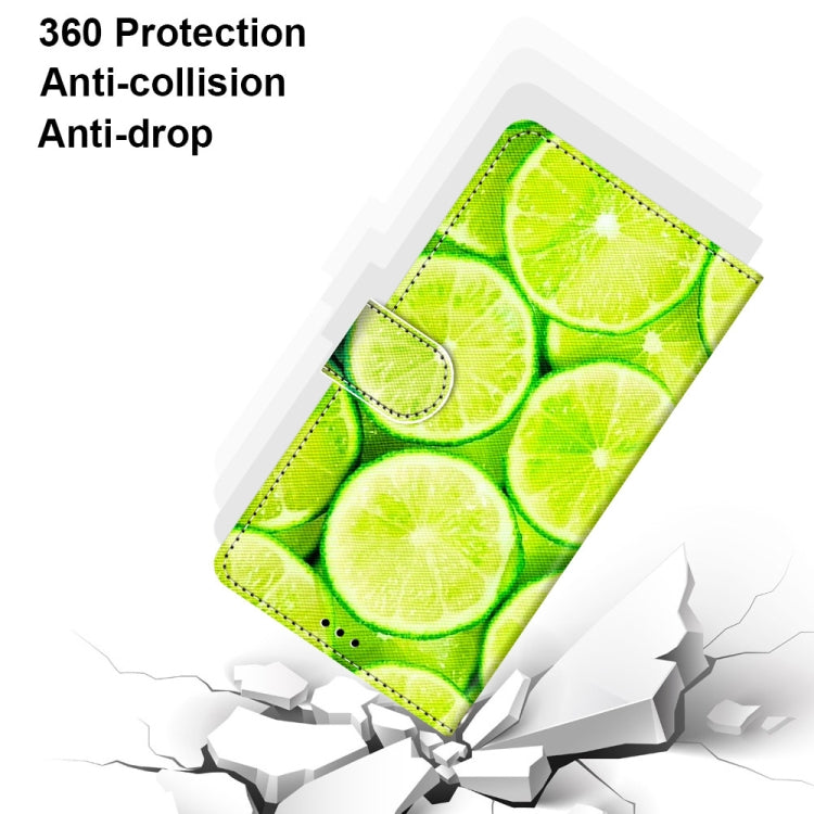 For Samsung Galaxy A32 5G Coloured Drawing Cross Texture Horizontal Flip PU Leather Case with Holder & Card Slots & Wallet & Lanyard(Green Lemon) - Motorola Cases by buy2fix | Online Shopping UK | buy2fix