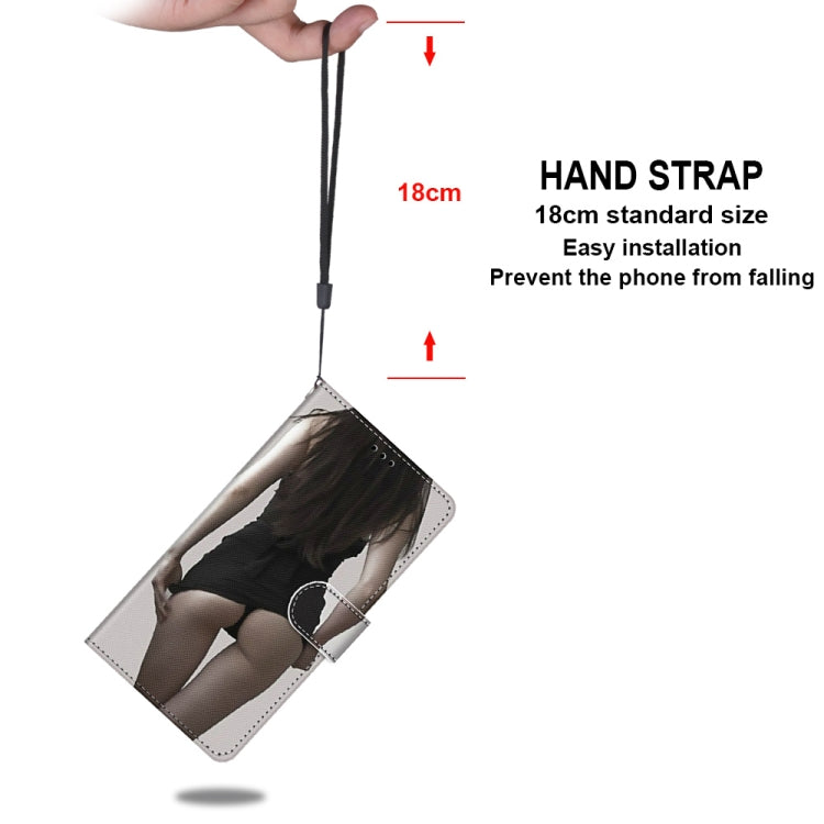 For Samsung Galaxy A52 5G Coloured Drawing Cross Texture Horizontal Flip PU Leather Case with Holder & Card Slots & Wallet & Lanyard(Upskirt) by buy2fix