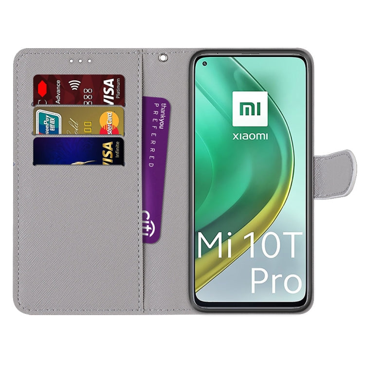 For Xiaomi Mi 10T Pro / 10T / K30s Coloured Drawing Cross Texture Horizontal Flip PU Leather Case with Holder & Card Slots & Wallet & Lanyard(Big Cat Holding Kitten) - Xiaomi Cases by buy2fix | Online Shopping UK | buy2fix