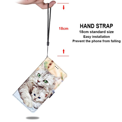 For Xiaomi Mi 10T Pro / 10T / K30s Coloured Drawing Cross Texture Horizontal Flip PU Leather Case with Holder & Card Slots & Wallet & Lanyard(Big Cat Holding Kitten) - Xiaomi Cases by buy2fix | Online Shopping UK | buy2fix