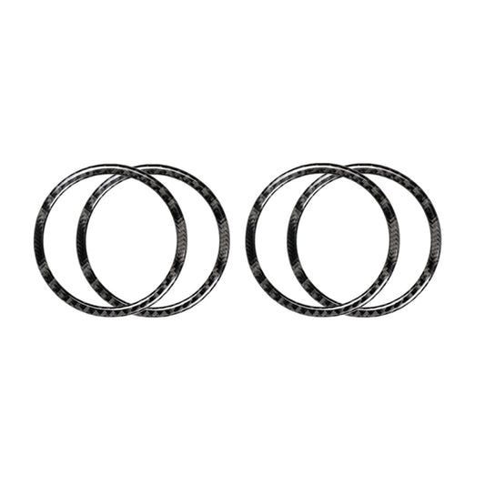 4 PCS Car Carbon Fiber Door Horn Ring Decorative Sticker for Mercedes-Benz C Class W205 C180 C200 C300 GLC, Left and Right Drive Universal(Solid Color) - Car Interior Mouldings by buy2fix | Online Shopping UK | buy2fix