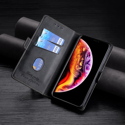 For iPhone 11 Pro Retro Texture Contrast Color Side Buckle Horizontal Flip Leather Case with Holder & Card Slots & Wallet (Black) - iPhone 11 Pro Cases by buy2fix | Online Shopping UK | buy2fix