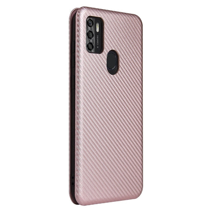 For ZTE Blade A7s 2020 Carbon Fiber Texture Horizontal Flip TPU + PC + PU Leather Case with Card Slot(Pink) - ZTE Cases by buy2fix | Online Shopping UK | buy2fix