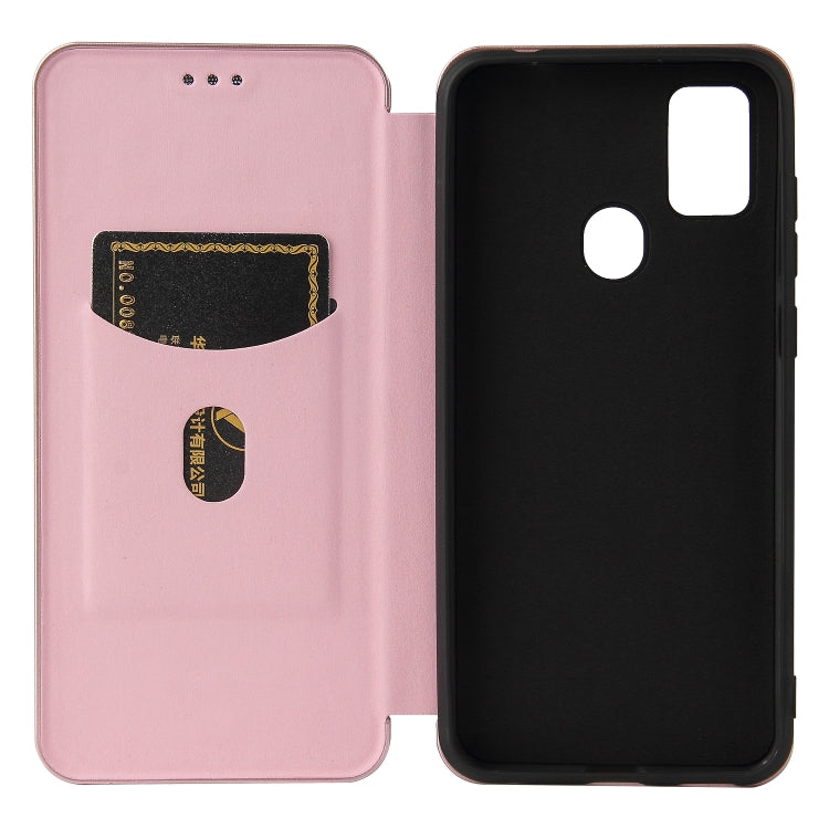 For ZTE Blade A7s 2020 Carbon Fiber Texture Horizontal Flip TPU + PC + PU Leather Case with Card Slot(Pink) - ZTE Cases by buy2fix | Online Shopping UK | buy2fix