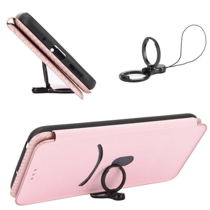 For ZTE Blade A7s 2020 Carbon Fiber Texture Horizontal Flip TPU + PC + PU Leather Case with Card Slot(Pink) - ZTE Cases by buy2fix | Online Shopping UK | buy2fix