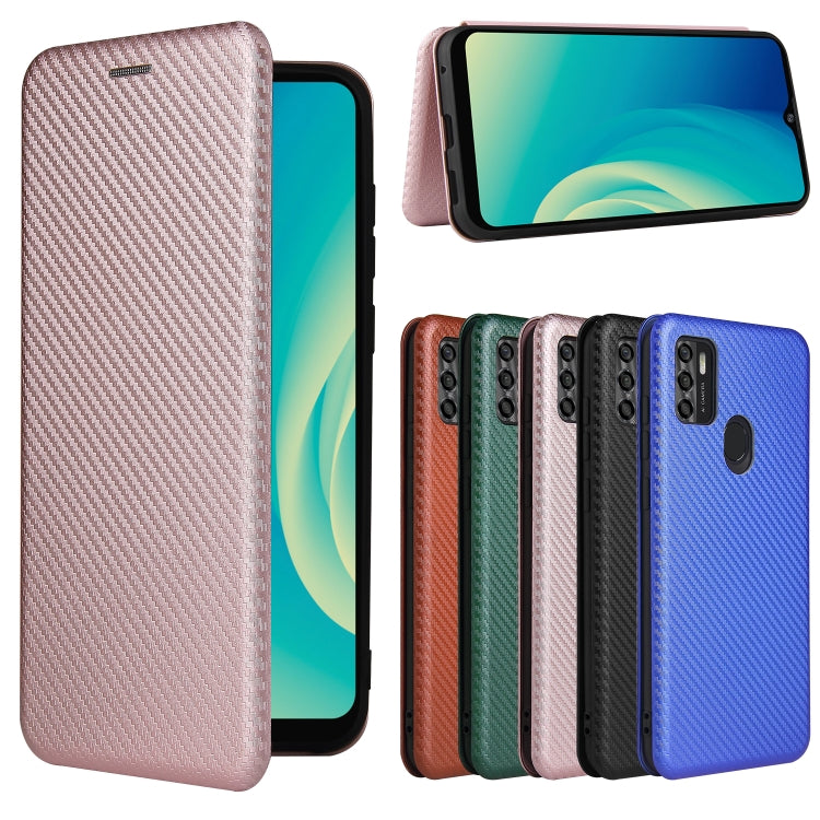 For ZTE Blade A7s 2020 Carbon Fiber Texture Horizontal Flip TPU + PC + PU Leather Case with Card Slot(Pink) - ZTE Cases by buy2fix | Online Shopping UK | buy2fix