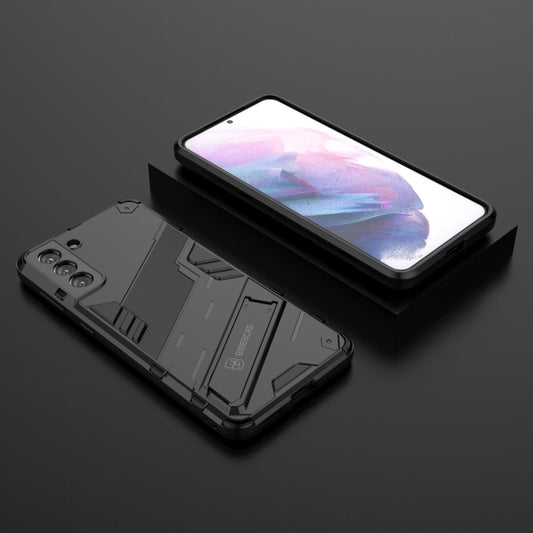 For Samsung Galaxy S21+ 5G Punk Armor 2 in 1 PC + TPU Shockproof Case with Invisible Holder(Black) - Galaxy S21+ 5G Cases by buy2fix | Online Shopping UK | buy2fix