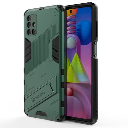 For Samsung Galaxy M51 Punk Armor 2 in 1 PC + TPU Shockproof Case with Invisible Holder(Green) by buy2fix
