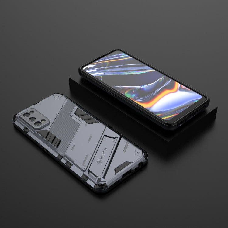 For OPPO Realme 7 Pro Punk Armor 2 in 1 PC + TPU Shockproof Case with Invisible Holder(Grey) - Realme Cases by buy2fix | Online Shopping UK | buy2fix