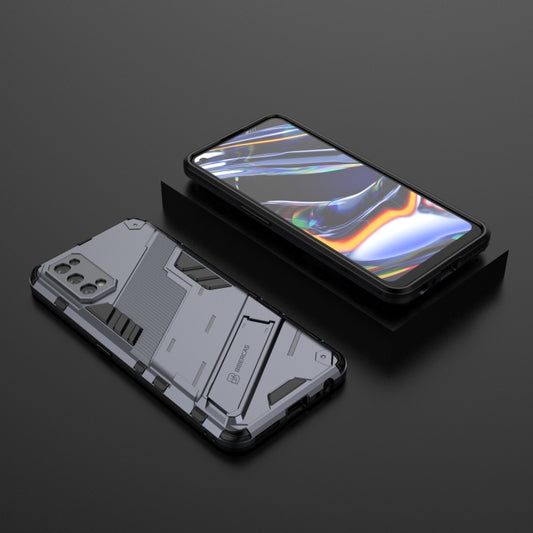 For OPPO Realme 7 Pro Punk Armor 2 in 1 PC + TPU Shockproof Case with Invisible Holder(Grey) - Realme Cases by buy2fix | Online Shopping UK | buy2fix