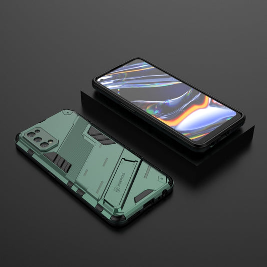 For OPPO Realme 7 Pro Punk Armor 2 in 1 PC + TPU Shockproof Case with Invisible Holder(Green) - Realme Cases by buy2fix | Online Shopping UK | buy2fix