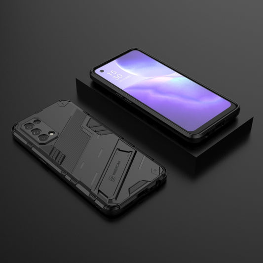 For OPPO Reno5 5G Punk Armor 2 in 1 PC + TPU Shockproof Case with Invisible Holder(Black) - OPPO Cases by buy2fix | Online Shopping UK | buy2fix