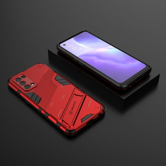 For OPPO Reno5 5G Punk Armor 2 in 1 PC + TPU Shockproof Case with Invisible Holder(Red) - OPPO Cases by buy2fix | Online Shopping UK | buy2fix