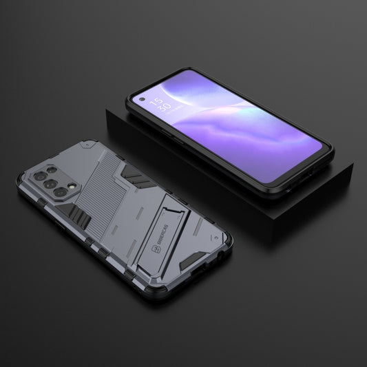For OPPO Reno5 5G Punk Armor 2 in 1 PC + TPU Shockproof Case with Invisible Holder(Grey) - OPPO Cases by buy2fix | Online Shopping UK | buy2fix