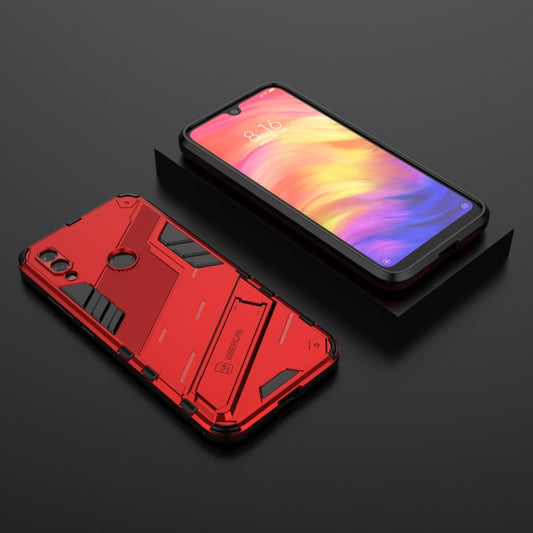 For Xiaomi Redmi Note 7 Punk Armor 2 in 1 PC + TPU Shockproof Case with Invisible Holder(Red) - Xiaomi Cases by buy2fix | Online Shopping UK | buy2fix