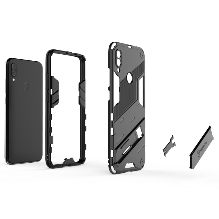 For Xiaomi Redmi Note 7 Punk Armor 2 in 1 PC + TPU Shockproof Case with Invisible Holder(Red) - Xiaomi Cases by buy2fix | Online Shopping UK | buy2fix