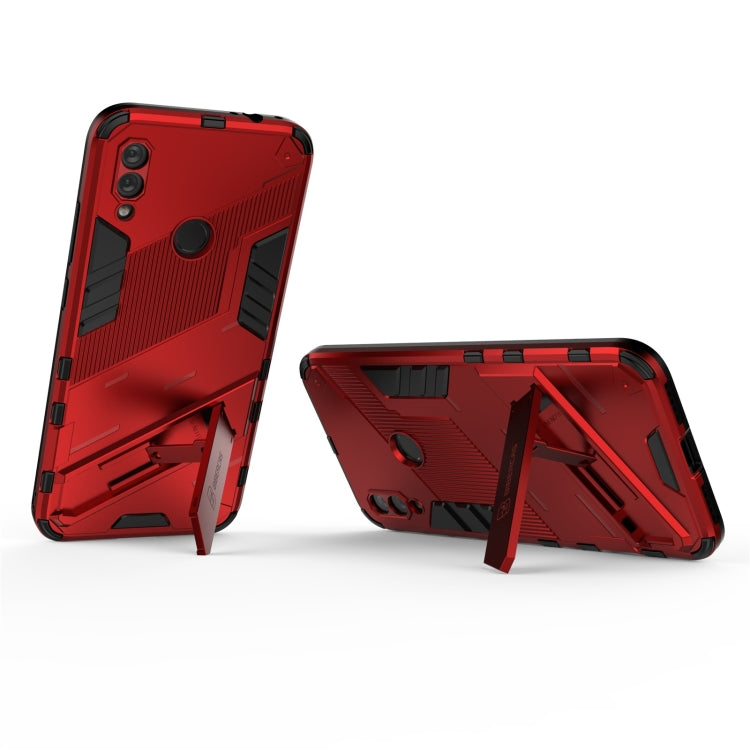 For Xiaomi Redmi Note 7 Punk Armor 2 in 1 PC + TPU Shockproof Case with Invisible Holder(Red) - Xiaomi Cases by buy2fix | Online Shopping UK | buy2fix