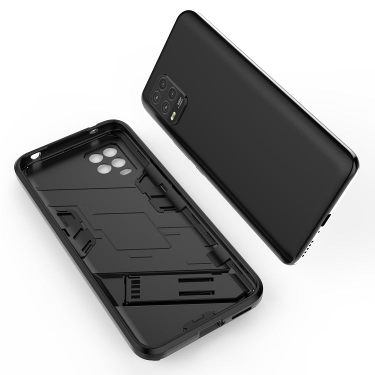 For Xiaomi Mi 10 Lite 5G Punk Armor 2 in 1 PC + TPU Shockproof Case with Invisible Holder(Light Red) - Xiaomi Cases by buy2fix | Online Shopping UK | buy2fix