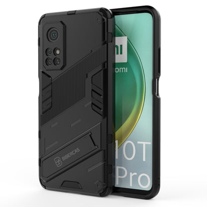 For Xiaomi Mi 10T Pro 5G Punk Armor 2 in 1 PC + TPU Shockproof Case with Invisible Holder(Black) by buy2fix
