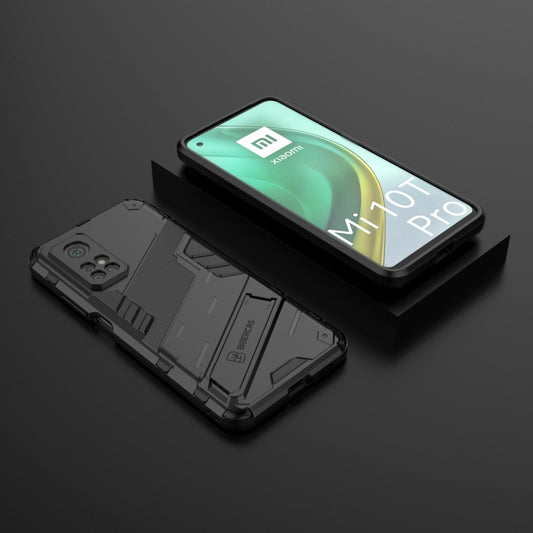For Xiaomi Mi 10T Pro 5G Punk Armor 2 in 1 PC + TPU Shockproof Case with Invisible Holder(Black) - Xiaomi Cases by buy2fix | Online Shopping UK | buy2fix